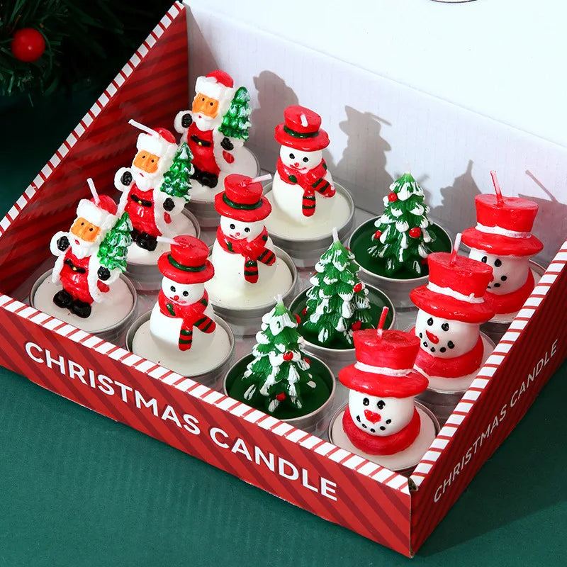 Festive Christmas Candle Set!, Romantic & Cozy Christmas Vibes Santa, Snowman & Tree Candles!, Celebrate in Style, Festive Ambiance Made Easy Charming Christmas Candle Collection!