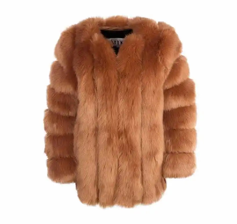 Y2k Faux Fur Jackets for Women Long Puff Sleeve Women Coat Solid Short Warmth Punk Outerwear Clause Ladies Elegant Streetwear