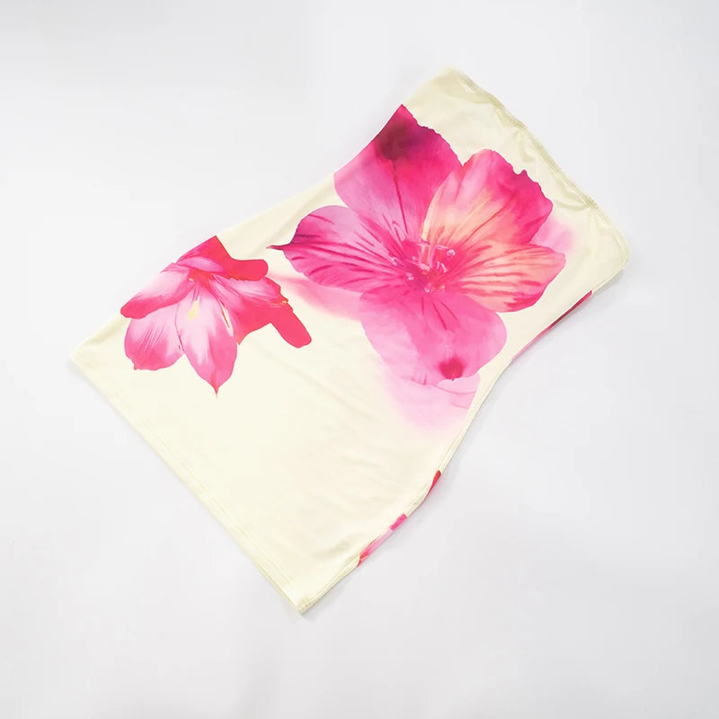 CUTENOVA 2026 Premium Floral Dress Beach Goddess Meets City Glam, Strapless Backless Mini Dress Sexy, Elegant & Effortlessly Chic , Strapless Floral Mini That Defines 2026 Vacation Fashion