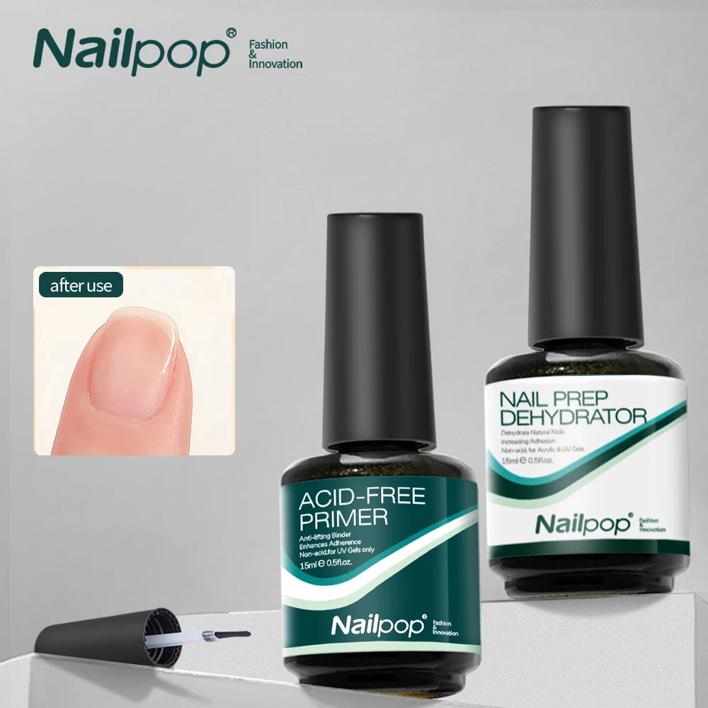 Nailpop Acid-Free Nail Prep 2026 Edition, Nailpop Primer & Dehydrator for Acrylic & Gel, Upgrade Your Manicure Game Nailpop 2026 Fast-Dry Prep Kit for Pro Results, Stronger, Longer-Lasting Nails, Perfect Bond, Perfect Nails,
