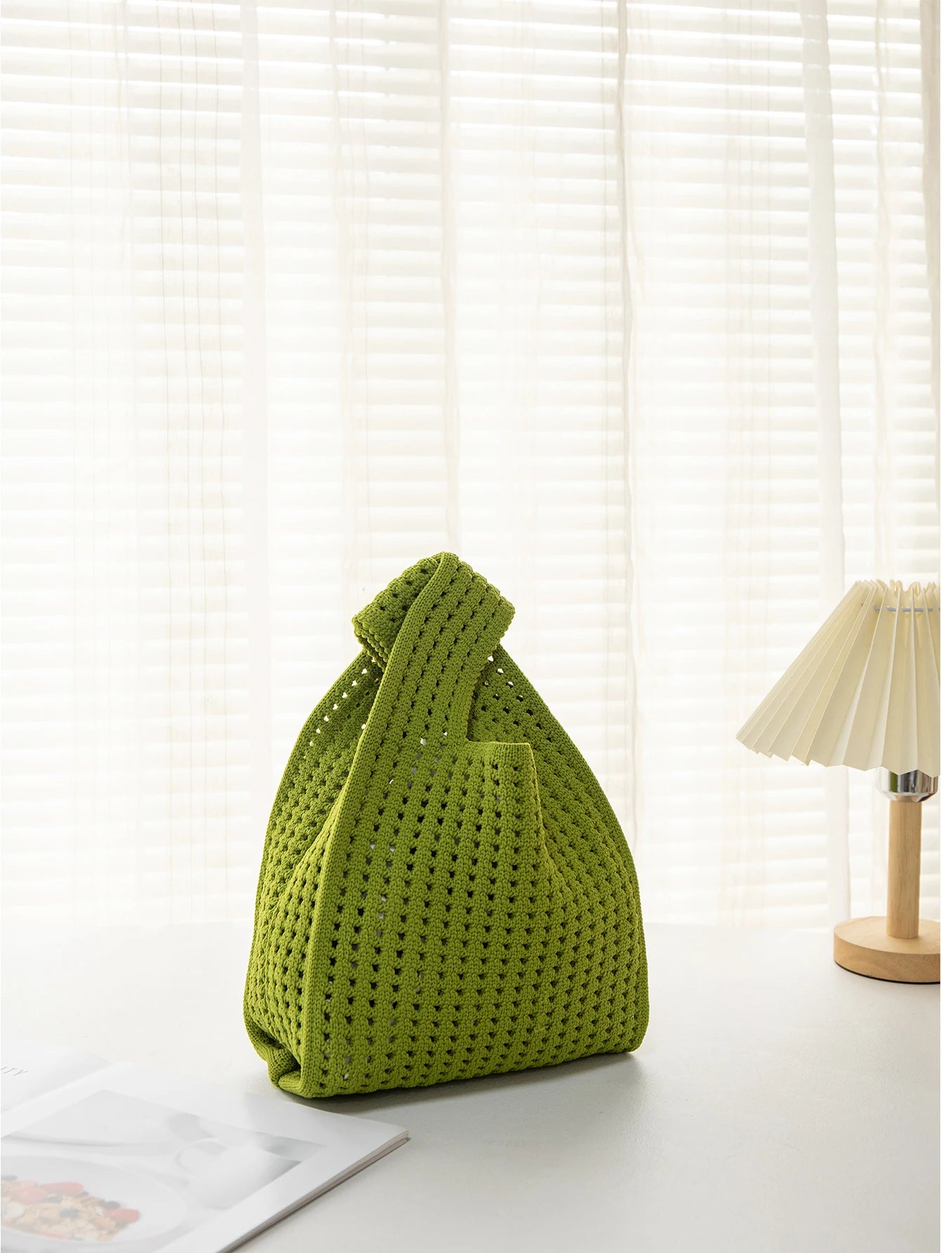 Handmade Knit Wrist Bag Cute, Trendy, Premium Mini Knot Tote Stylish, Colorful & Perfect for Daily Outings