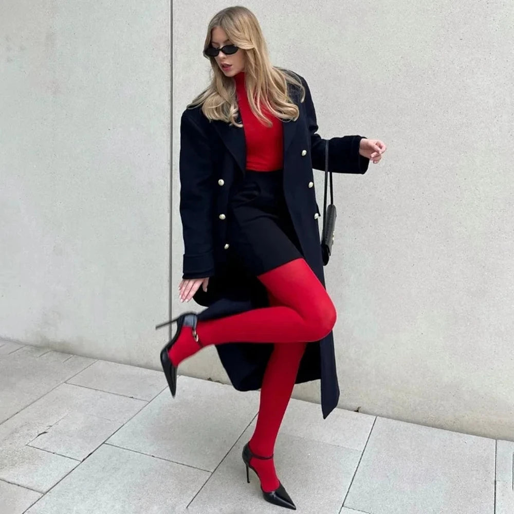 Premium 2026 High Quality New Women Red Tights Velvet Stocking Korea Slim Lingerie Pantyhose Lace Leggings Socks Gothic Socks Party Clothing Accessories