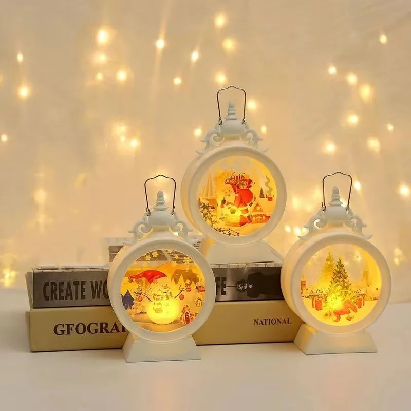 Bring the North Pole Home Adorable LED Snowman & Santa Lanterns for Pure Christmas Vibes! Let It Glow! Festive Christmas Lanterns with Santa & Snowman ,The Cutest Gift This Holiday! , Magical Christmas Lanterns That Light Up