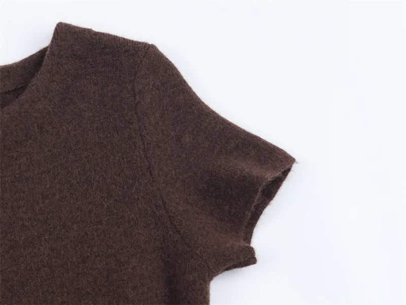 Premium Faux Fur Effect Knit Dress Trendy, Sexy & Effortlessly Elegant 2026 Fall Luxe Sexy Faux Fur Patchwork Knit Dress for Chic Women Who Stand Out