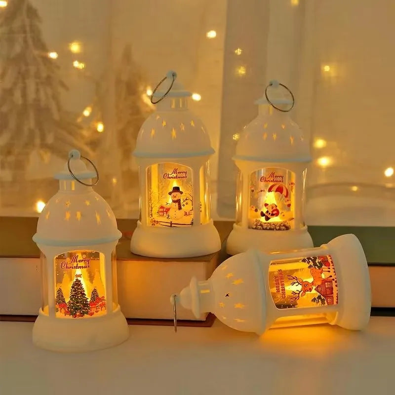 Bring the North Pole Home Adorable LED Snowman & Santa Lanterns for Pure Christmas Vibes! Let It Glow! Festive Christmas Lanterns with Santa & Snowman ,The Cutest Gift This Holiday! , Magical Christmas Lanterns That Light Up