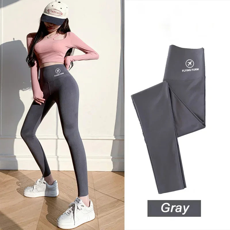 Premium Shark Pants for Women High Waisted, Hip Lifting & Trendy Yoga Leggings, Sexy & Slimming! Belly Lift Black Shark Leggings for Spring, Autumn & Winter,