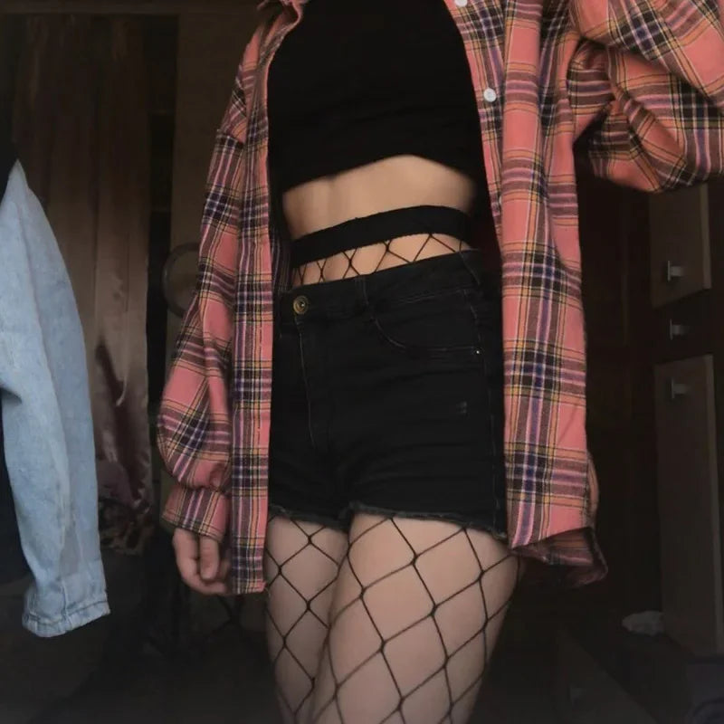 Hollow Out Sexy Pantyhose 2026 Fashion Black Women Fashion Tights Fishnet  Stockings Club Party Hosiery Female Lingerie Girls Thigh Mesh Sock