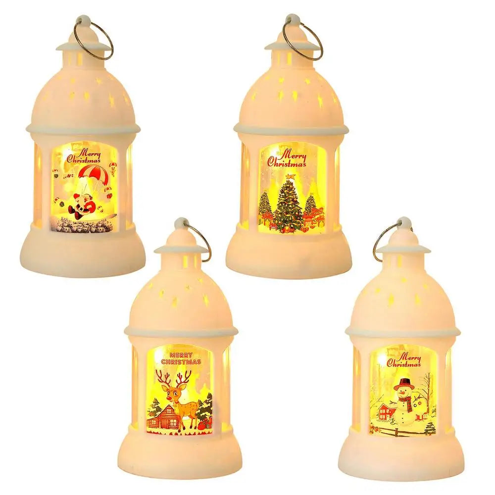 Bring the North Pole Home Adorable LED Snowman & Santa Lanterns for Pure Christmas Vibes! Let It Glow! Festive Christmas Lanterns with Santa & Snowman ,The Cutest Gift This Holiday! , Magical Christmas Lanterns That Light Up
