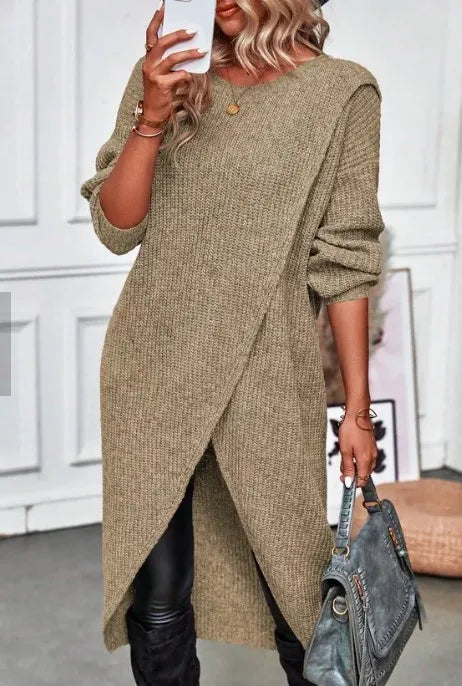 Premium Autumn/Winter Midi Knit Dress Soft, Stylish & Perfect for Work or Weekend, Luxury Comfort Meets Style 2026 Warm Fur Midi Dress for Effortless Glam, Autumn/Winter Knit Pullover Dress You’ll Want in Every Color