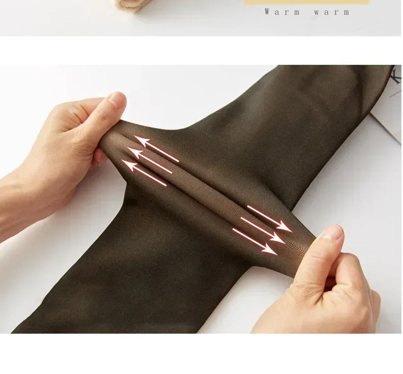 High Quality 2026 Winter Edition Thicken Thermal Tights Leggings Women Winter Fleece Velvet Thermo Stockings High Waist Elastic Slim Sexy Translucent Pantyhose