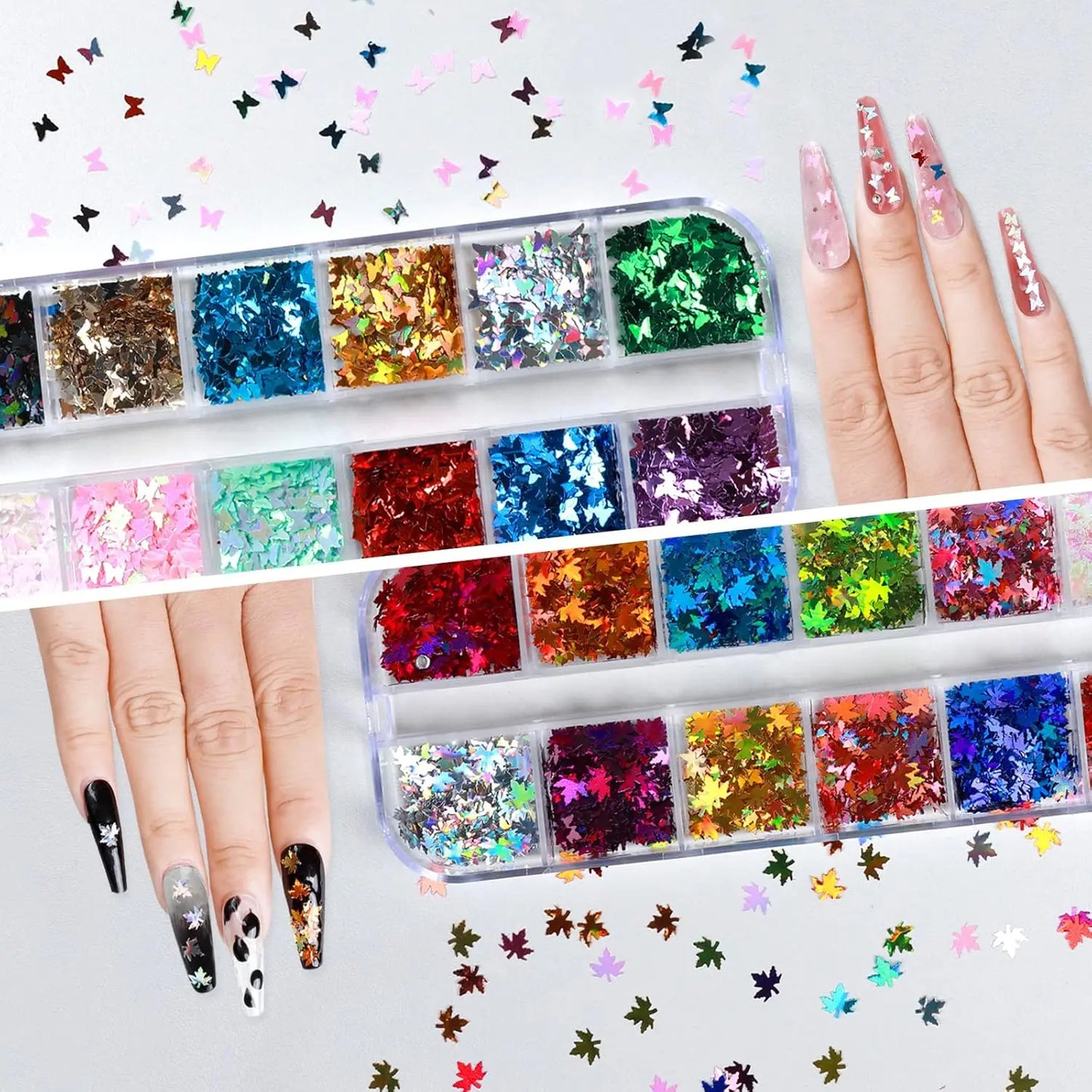 Nail Art DIY Kit for Every Mood Shine, Sparkle, Slay Complete 2026, Salon Perfect Nails in Minutes Stickers, Gold Foil & Glitter, Create Stunning Nail Designs Stickers, Glitter & Rhinestones
