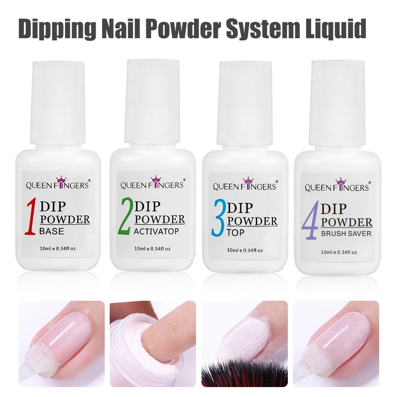 Complete Nail Kit Base, Activator, Top Coat & Brush Saver for 2026 Looks!, Long-Lasting, Chip-Free Nails DIY Dipping Powder 2026 Edition!, Salon-Perfect Nails at Home 1-4pcs Dipping Powder System 2026 Style!