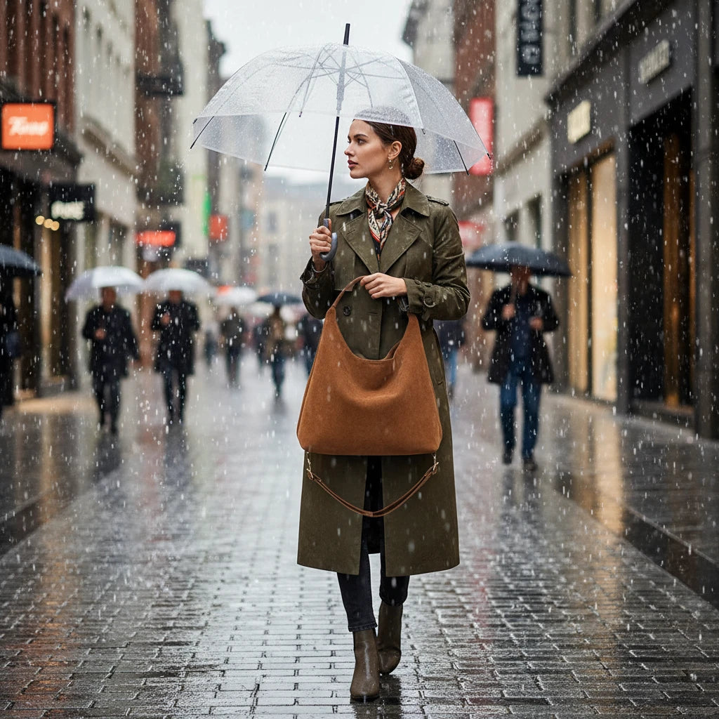 Women Suede Shoulder Bag Large Capacity Vintage Women's Bag Retro Handbag Simple Casual Commuter Bag Autumn Winter Work Travel