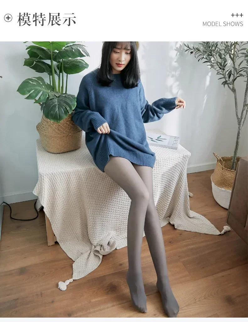 High Quality 2026 Winter Edition Thicken Thermal Tights Leggings Women Winter Fleece Velvet Thermo Stockings High Waist Elastic Slim Sexy Translucent Pantyhose
