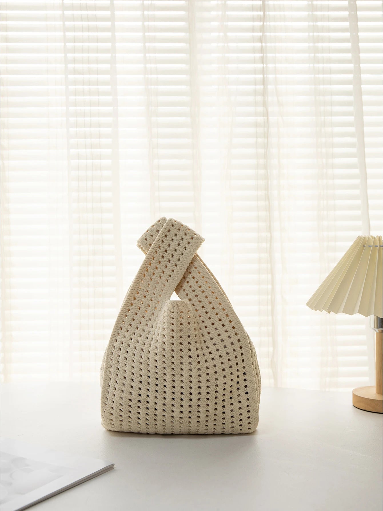 Handmade Knit Wrist Bag Cute, Trendy, Premium Mini Knot Tote Stylish, Colorful & Perfect for Daily Outings