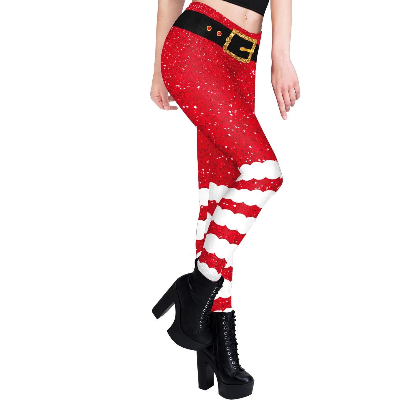Sexy Christmas Elf Leggings for Women!, Stretchy, Cute & Holiday Ready  You’re My Secret Leggings, Festive Gym & Lounge Wear Women’s Christmas Elf Pants