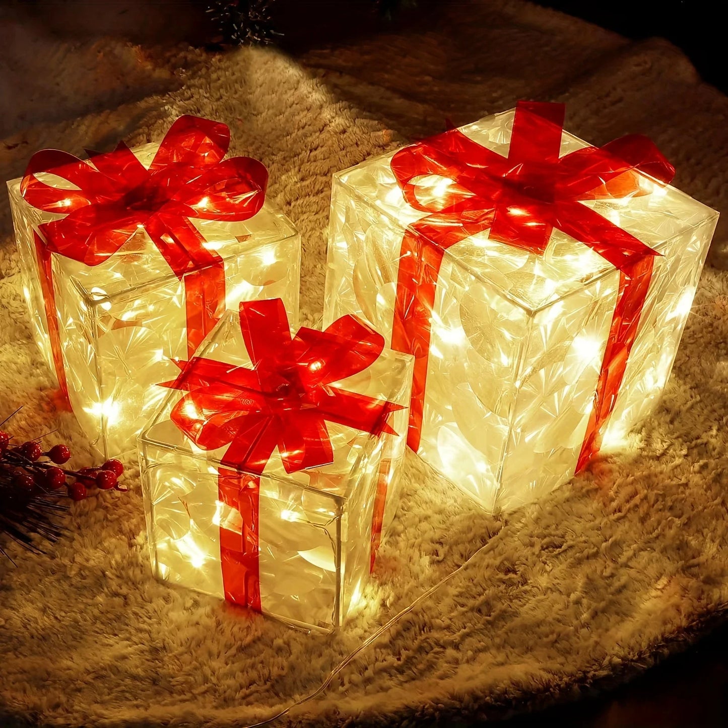 Decorative Christmas Lights for a Magical Glow, Detachable Christmas Light Sets with Gift Box!, Glow in Style Exquisite Luminous Lights with Detachable Gift Box!