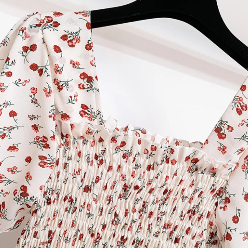 Fashion 2026 Paris Floral Printed Midi Dress for Everyday Glam & Brunch Vibes, Floral Printed Midi Dress for Everyday Glam & Brunch Vibes, Romantic & Classy Premium Quality Meets Pure Femininity