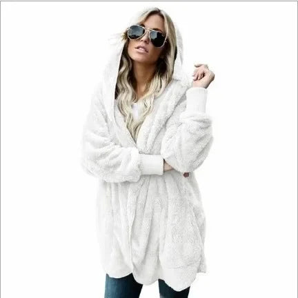 Trend Fashion 2026 Premium Oversized Fleece Cardigan Soft, Stylish & Winter Perfect , Double Fleece Hooded Jacket Plush, Warm & Effortlessly