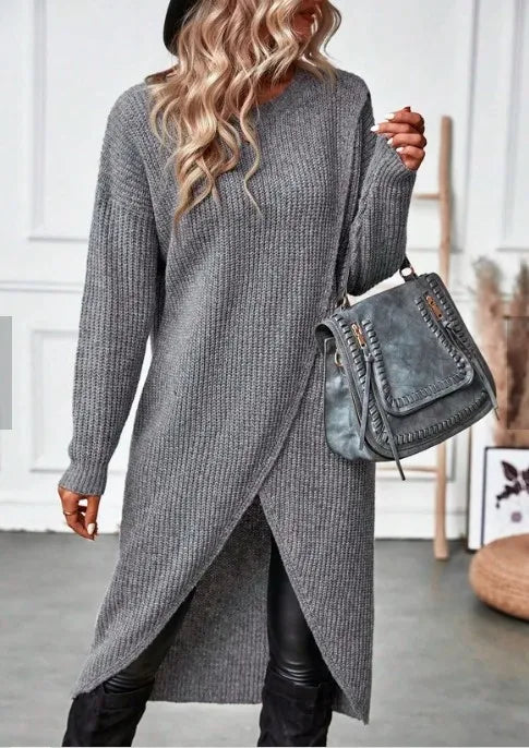 Premium Autumn/Winter Midi Knit Dress Soft, Stylish & Perfect for Work or Weekend, Luxury Comfort Meets Style 2026 Warm Fur Midi Dress for Effortless Glam, Autumn/Winter Knit Pullover Dress You’ll Want in Every Color