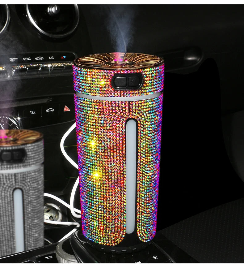 New Luxury Car Diffuser  High Quality 2026 Edition Humidifier with LED Light Diamond Auto Air Purifier Aromatherapy Diffuser Air Freshener Auto Accessories