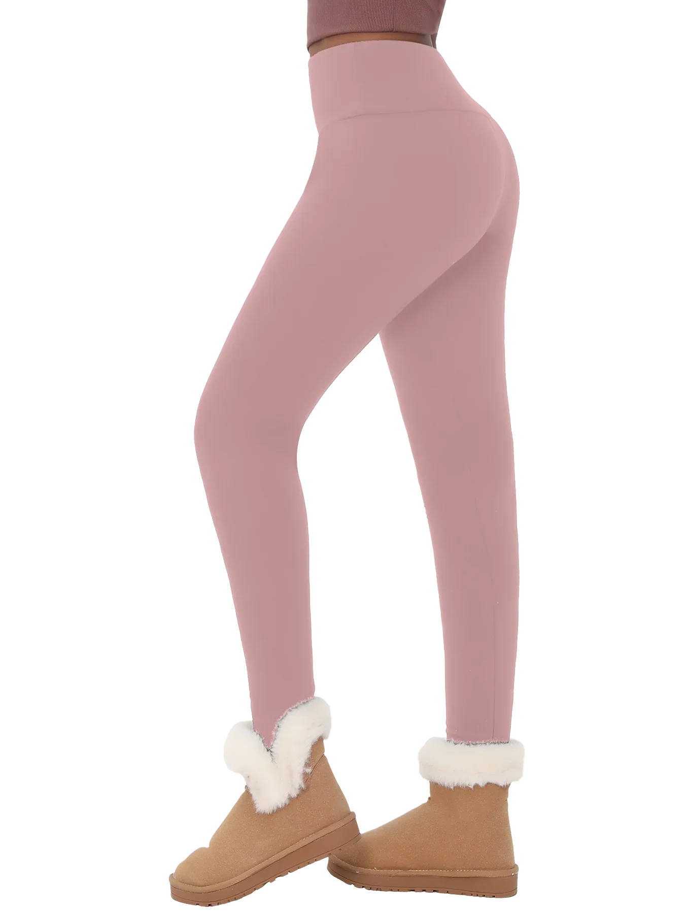 Womens Thermal Fleece Lined High Waisted Leggings. Workout Winter Warm Thick Tights Soft Yoga Pants