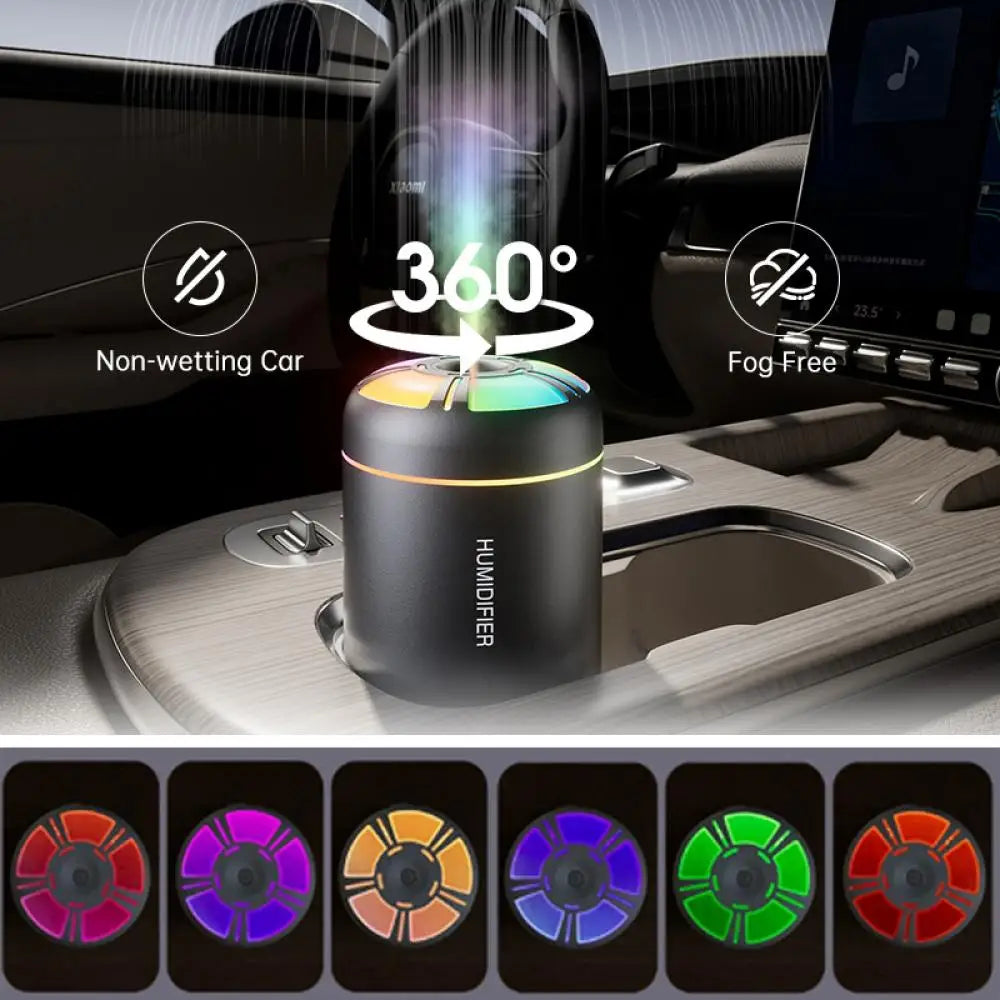 High Quality 2026 Edition 180ML Car Mini Aroma Diffuser Perfume Air Humidifier Essential Oil Purifier Aromatherapy Color Lights For Car Home Bedroom