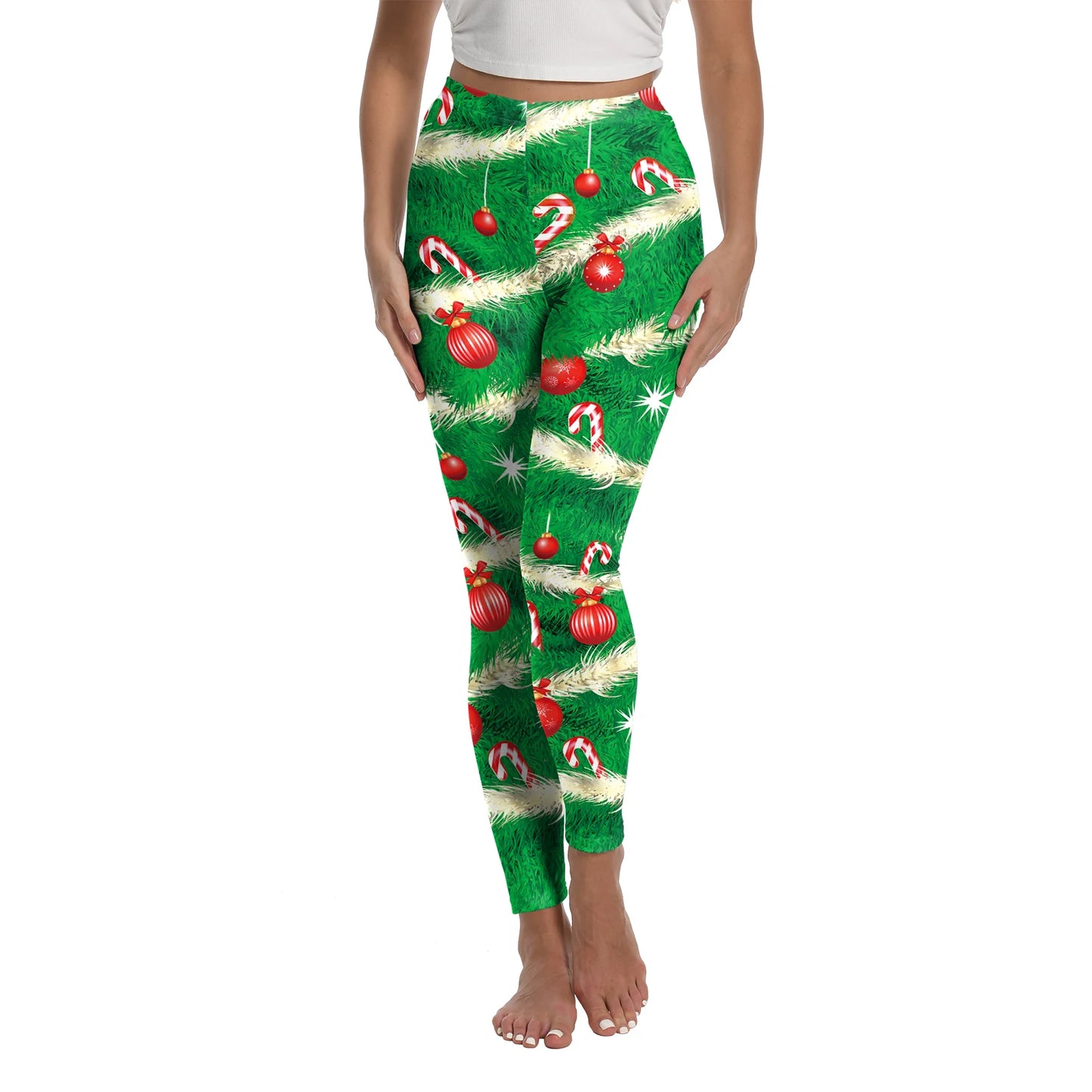 High Quality Festive Snowflake & Elk Print Leggings!, Festive & Fierce Elk Snowflake Christmas Leggings 2025, Christmas Party-Perfect Leggings Cozy, Chic & Figure-Flattering