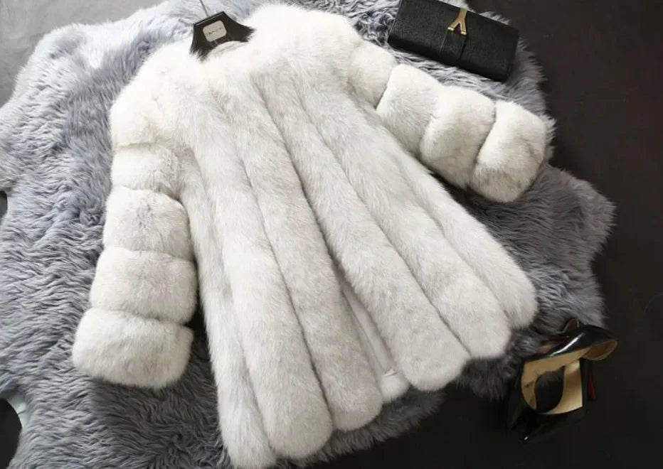 Y2k Faux Fur Jackets for Women Long Puff Sleeve Women Coat Solid Short Warmth Punk Outerwear Clause Ladies Elegant Streetwear