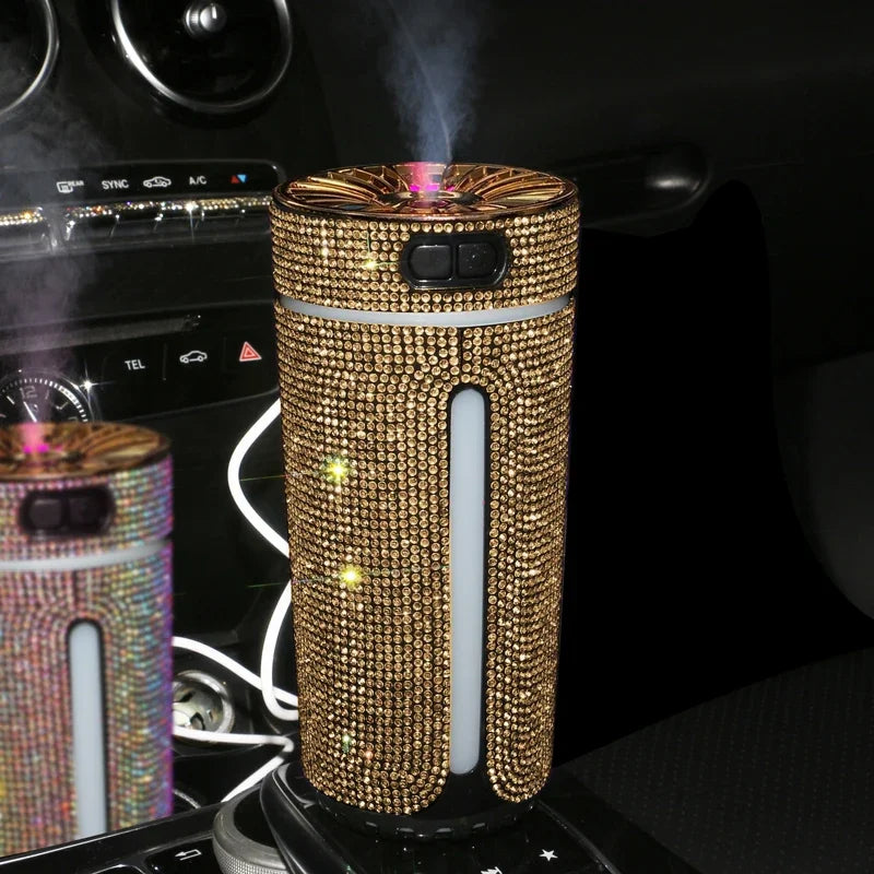 New Luxury Car Diffuser  High Quality 2026 Edition Humidifier with LED Light Diamond Auto Air Purifier Aromatherapy Diffuser Air Freshener Auto Accessories