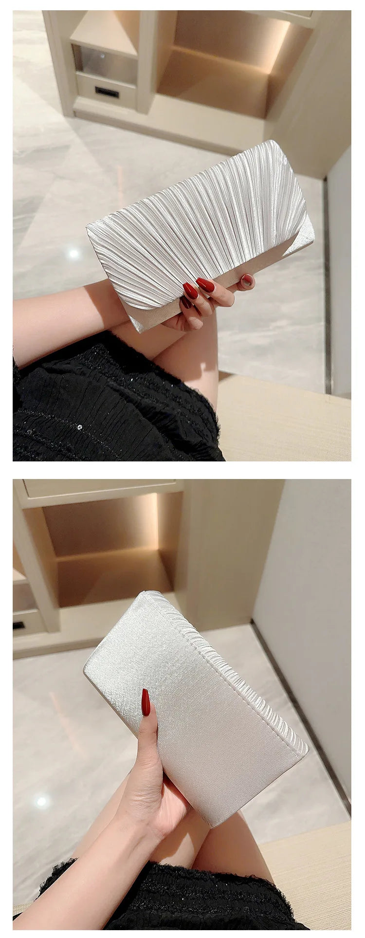 Texture Noble and Fashionable One Shoulder Crossbody Fashion Bag Party hand bag elegant luxury Fashion fold evening clutch bag