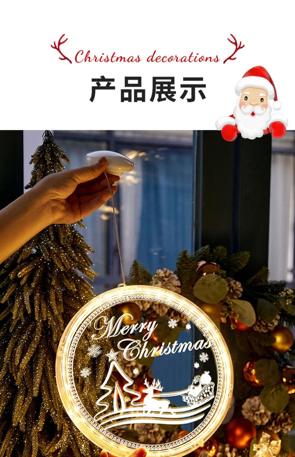 Christmas Hanging Ornament Lights!, Transparent LED Christmas Decorations!, Glow into the Holidays Transparent Luminous Night Lights!