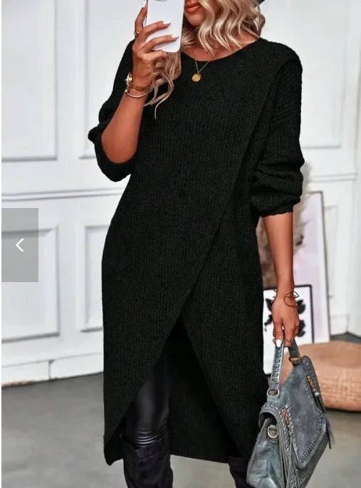 Premium Autumn/Winter Midi Knit Dress Soft, Stylish & Perfect for Work or Weekend, Luxury Comfort Meets Style 2026 Warm Fur Midi Dress for Effortless Glam, Autumn/Winter Knit Pullover Dress You’ll Want in Every Color