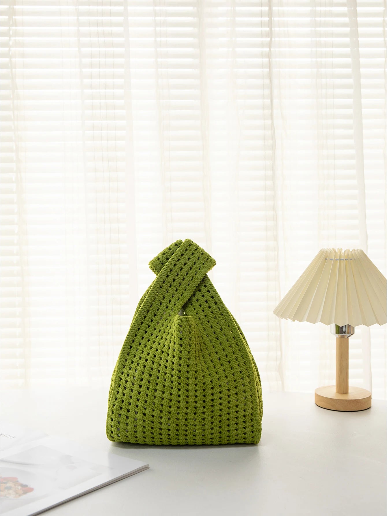 Handmade Knit Wrist Bag Cute, Trendy, Premium Mini Knot Tote Stylish, Colorful & Perfect for Daily Outings