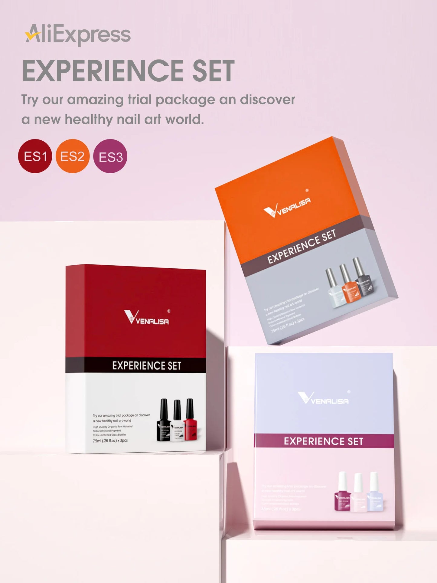 VENALISA Gel Kit 7.5ml x3 Perfect for Chic & Instagram-Ready Nails!, VENALISA Gel Kit 7.5ml x3 Perfect for Chic , VENALISA 3pcs Gel Polish Kit, DIY Salon-Quality Nails at Home, Soak-Off UV/LED Gel Polish