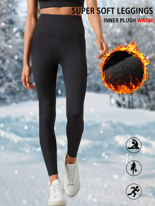 High Quality 2026 Winter Edition Womens Thermal Fleece Lined High Waisted Leggings. Workout Winter Warm Thick Tights Soft Yoga Pants