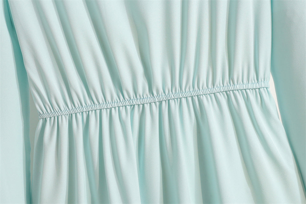 Premium Chiffon Maxi Dress for Trendy Women, Spring & Autumn Solid Loose Maxi Dress, Luxury & Comfort Combined Full Sleeve O-Neck Casual Dress for Every Occasion,