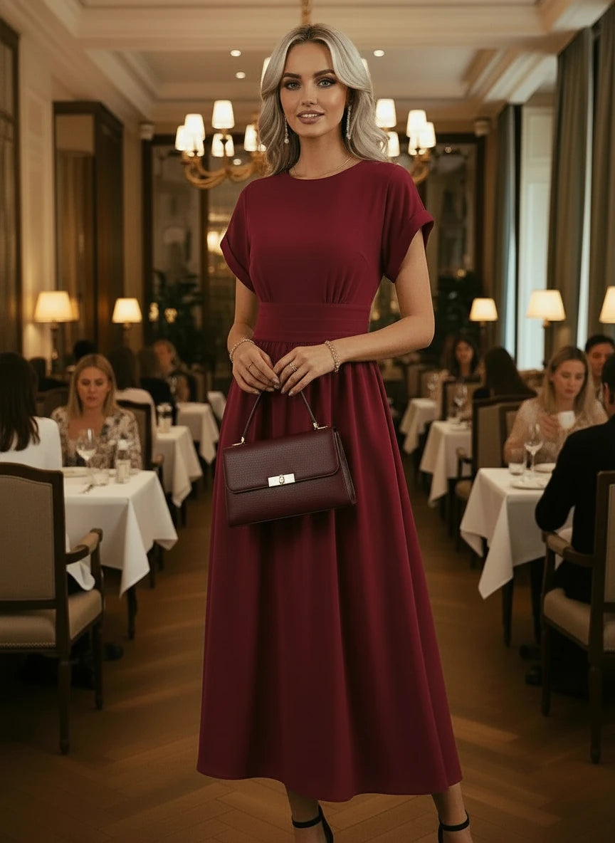 Soleia 2026 Luxe Glow: Sexy Backless Ombre Dress with Premium Knit & Wooden Bead Detailing