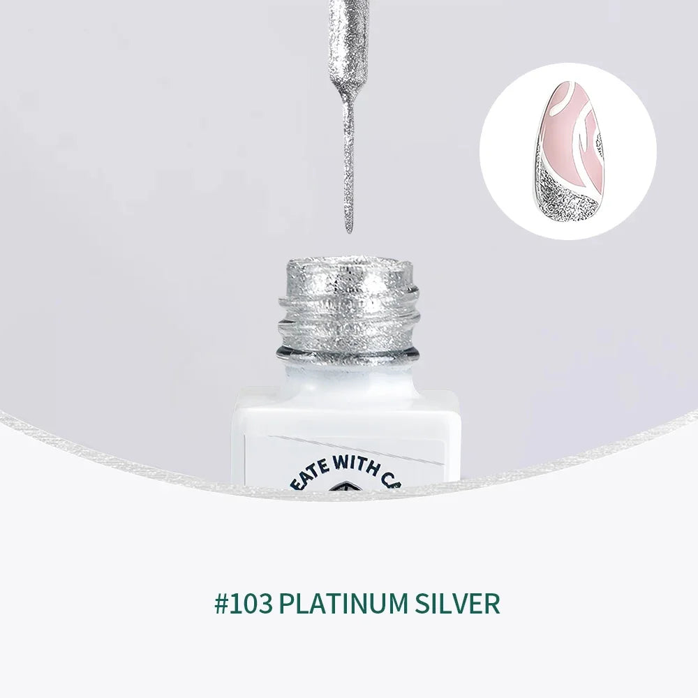 NAILPOP Gel Nail Liner 5 Trendy Colors for Stunning 2026 Nail Art!, DIY French Tips, Swirls & Designs Soak-Off Gel Polish with Brush, NAILPOP 5-Color Gel Liner 2026 Style