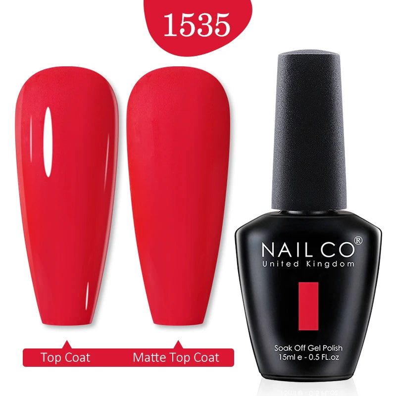 NAILCO Gel Polish 15ml Red & Pink 2026 Style Nails, Soak-Off Gel Polish for Long-Lasting, Flawless, Transform Your Nails with NAILCO Gel Polish Shine, Slay & Stay Perfect! Trendy 2026 Colors,