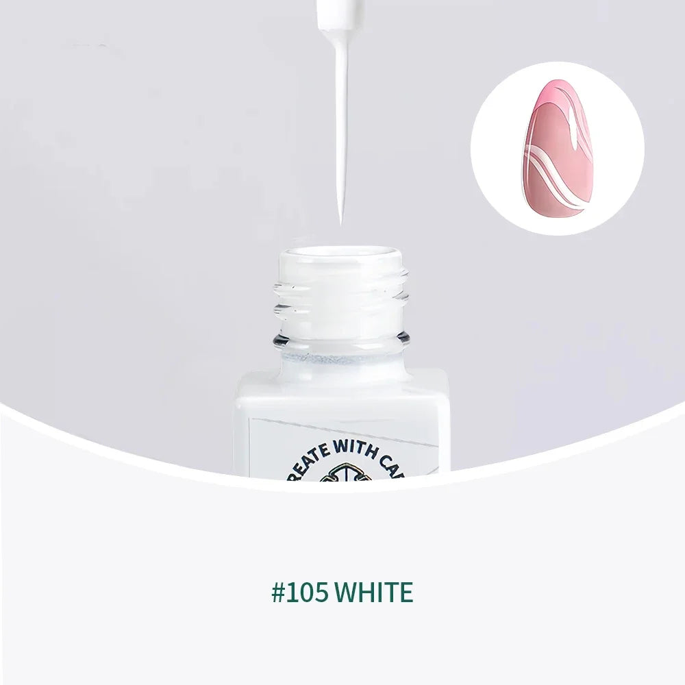 NAILPOP Gel Nail Liner 5 Trendy Colors for Stunning 2026 Nail Art!, DIY French Tips, Swirls & Designs Soak-Off Gel Polish with Brush, NAILPOP 5-Color Gel Liner 2026 Style