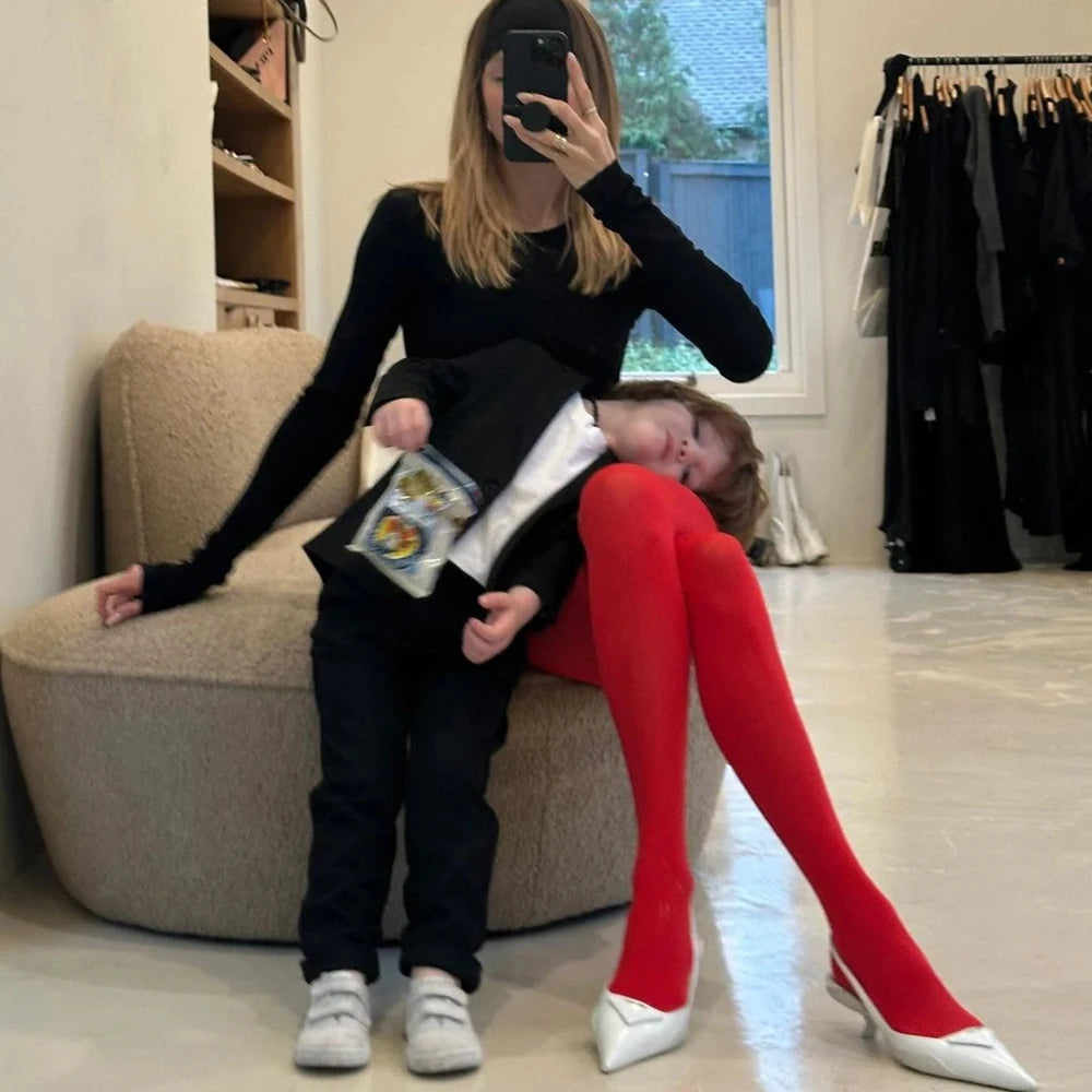 Premium 2026 High Quality New Women Red Tights Velvet Stocking Korea Slim Lingerie Pantyhose Lace Leggings Socks Gothic Socks Party Clothing Accessories