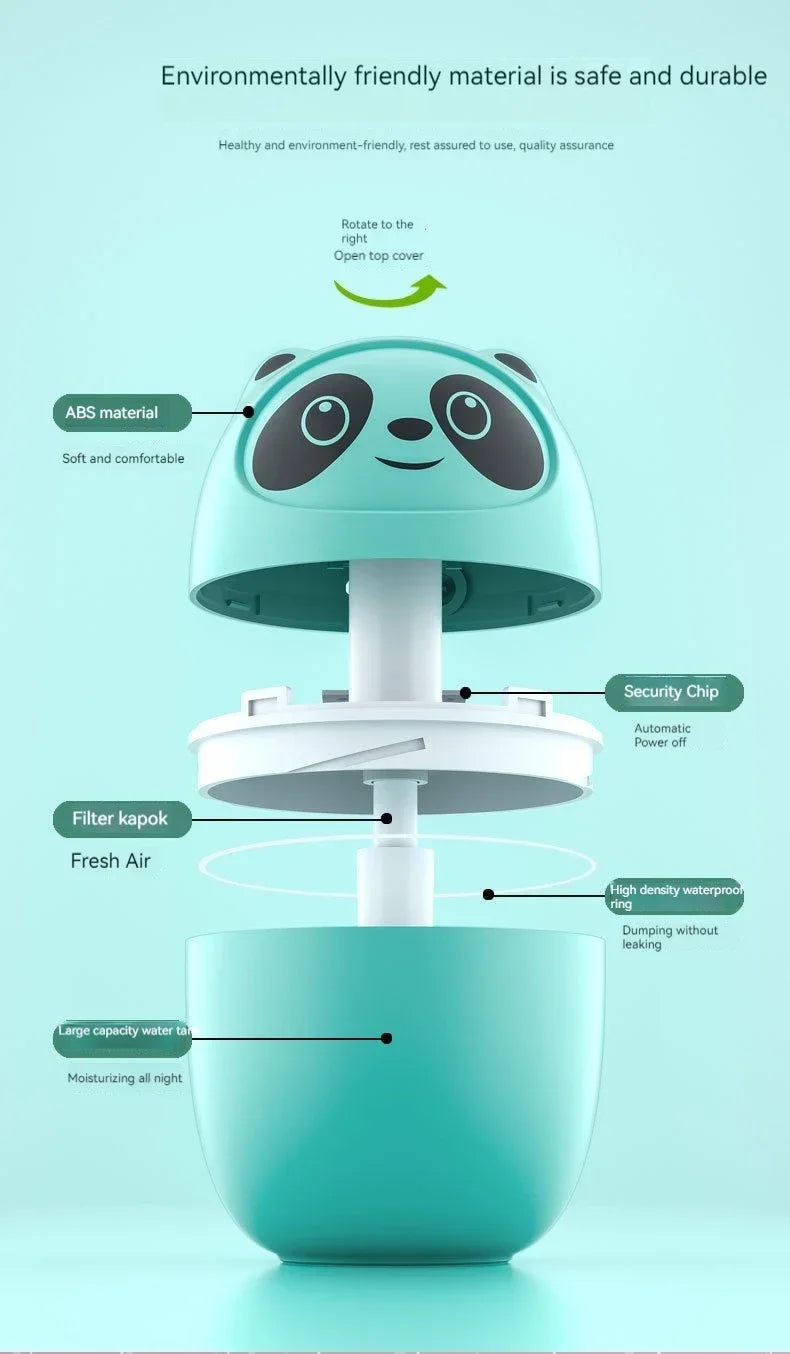 Brand New 2026 EDITION Small Portable Humidifier For Office Car Usb Portable Air Humidifier Diffuser Home Bedroom Humidifier ‌Adorable Bear Humidifier USB Aromatherapy Diffuser + Night Light, Essential Oil Gift