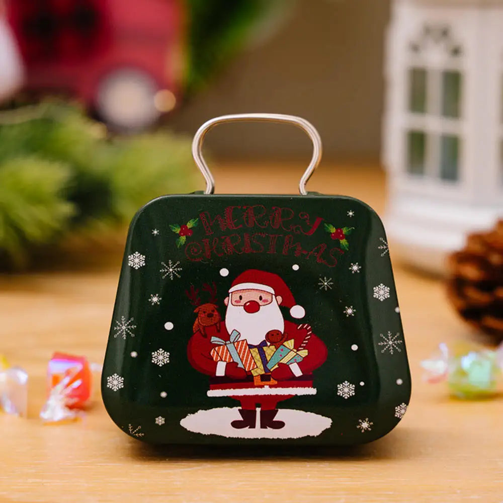Christmas Metal Box for Kids & Adults!,Christmas 2024 Handbag Tin Jar!, Chic Holiday Storage Jewelry & Treats in a Christmas Tin Handbag!, Store, Gift, & Sparkle Christmas 2024 Handbag Tin Jar