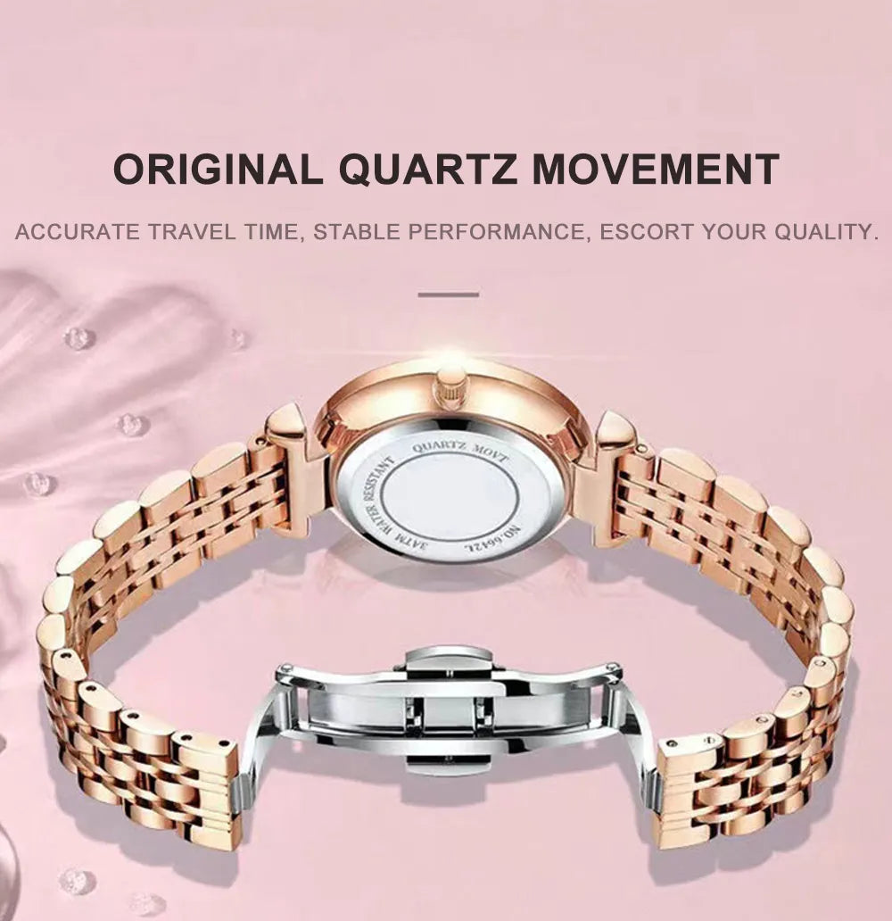Luxury Premium 2026 POEDAGAR Luxury Elegant Ladies Wristwatch Waterproof Stainless Steel Watch for Woman Simple Casual Dress Women's Quartz Watches