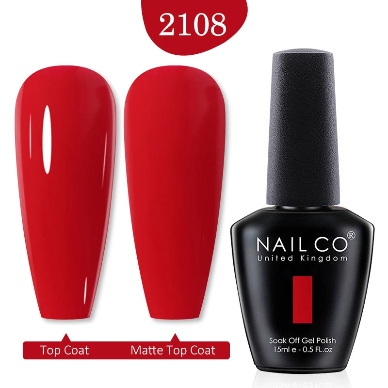 NAILCO Gel Polish 15ml Red & Pink 2026 Style Nails, Soak-Off Gel Polish for Long-Lasting, Flawless, Transform Your Nails with NAILCO Gel Polish Shine, Slay & Stay Perfect! Trendy 2026 Colors,