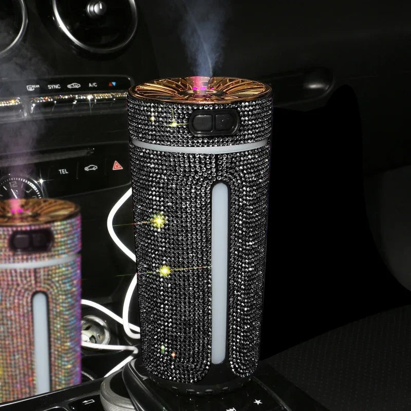 New Luxury Car Diffuser  High Quality 2026 Edition Humidifier with LED Light Diamond Auto Air Purifier Aromatherapy Diffuser Air Freshener Auto Accessories