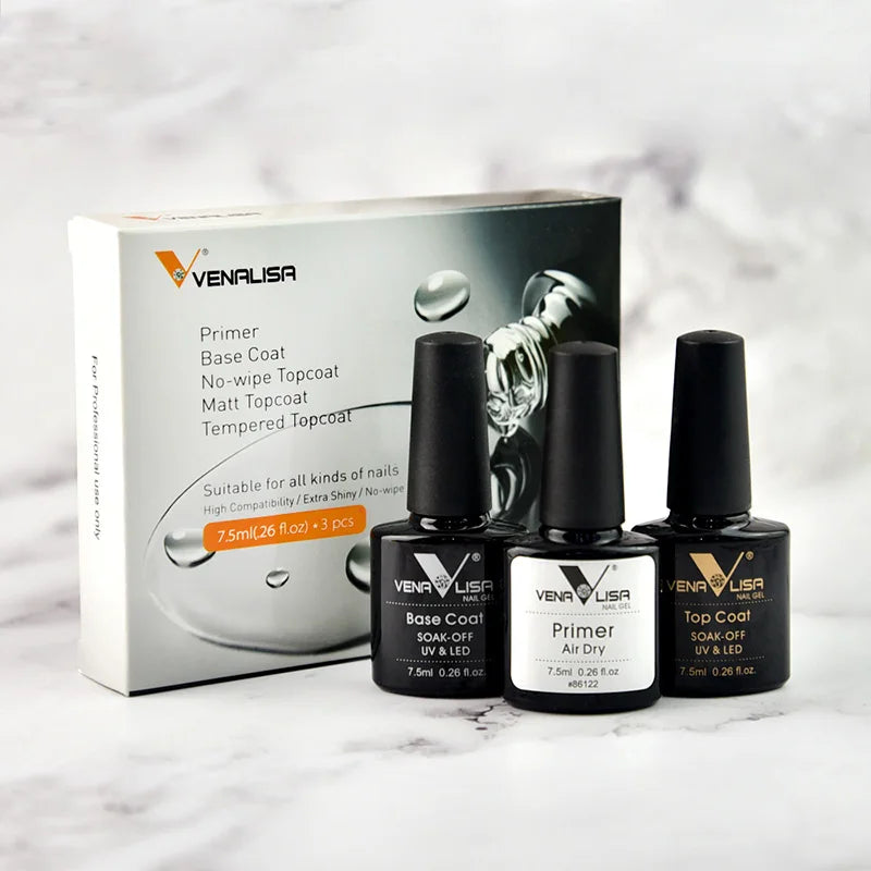 Venalisa Gel Polish Kit with No-Acid Primer & Topcoat, Salon-Perfect Nails at Home Long-Lasting Venalisa Gel Kit for 2026, Shine, Slay, and Soak Off, Venalisa Gel Polish Kit for Stunning DIY Manicures