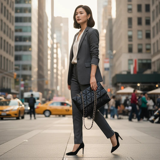 Embroidery Plaid Flap Shoulder Bag, Casual Chain Strap Crossbody Bags For Women Commuting & Daily Used