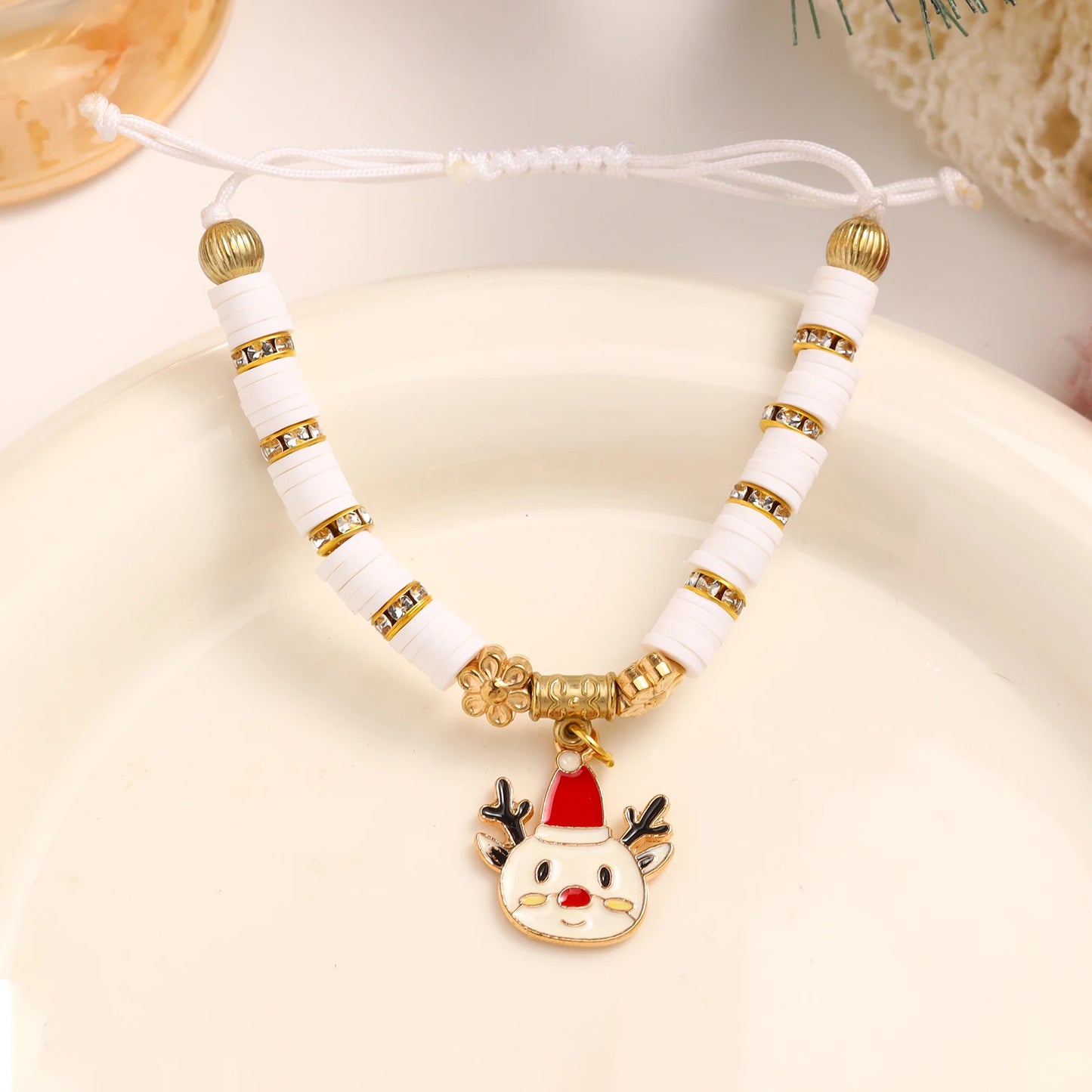 Premium Luxury 2026 Edition 4-Piece Christmas Bracelet Set with "Merry Christmas" Motif, Santa Claus, Reindeer and Christmas Tree(color random)